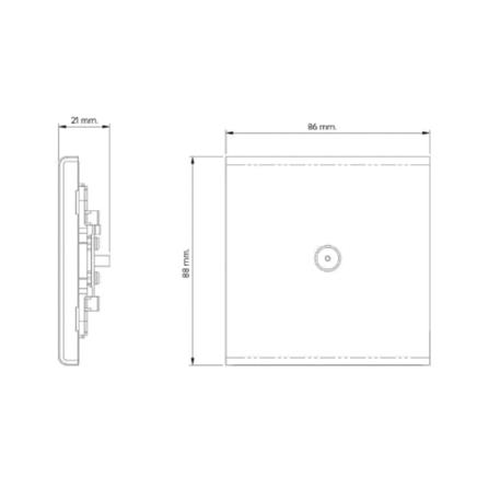 เต้ารับโทรทัศน์ SAHN D15-BL สีดำ_4