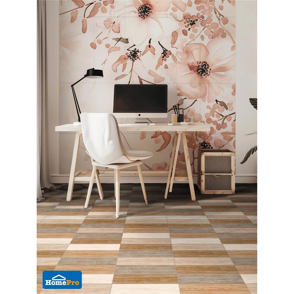 กระเบื้องพื้น 16x16 นิ้ว DURAGRES พินน์ วู๊ด เบจ A 0.96 ตร.ม.