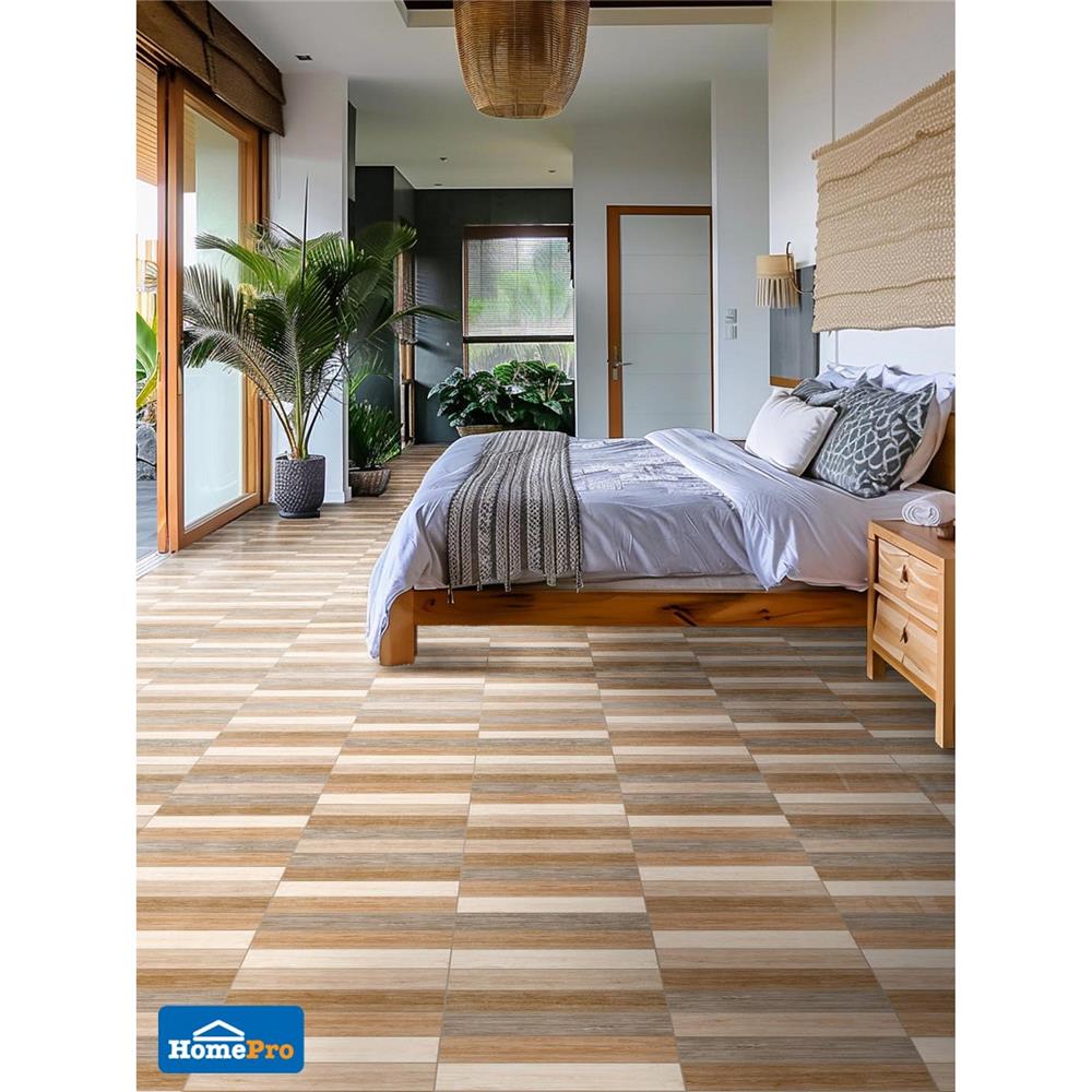 กระเบื้องพื้น 16x16 นิ้ว DURAGRES พินน์ วู๊ด เบจ A 0.96 ตร.ม.