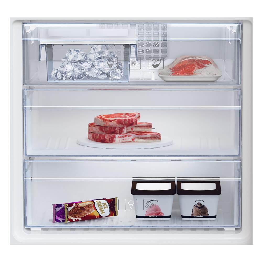 ตู้เย็น 2 ประตู BEKO RCNT415E20VZHFGW 14 คิว กระจกขาว