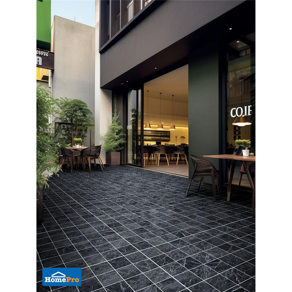 กระเบื้องพื้น 16x16 นิ้ว TARA ลิกเกอร์ ดำ (CIR) PM 0.96 ตร.ม.