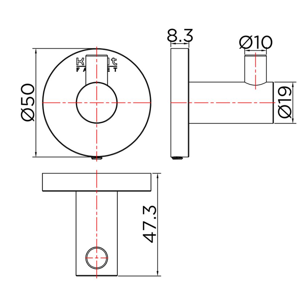 ขอแขวนผ้า KARAT FAUCET KB-09-111-50 สีโครม