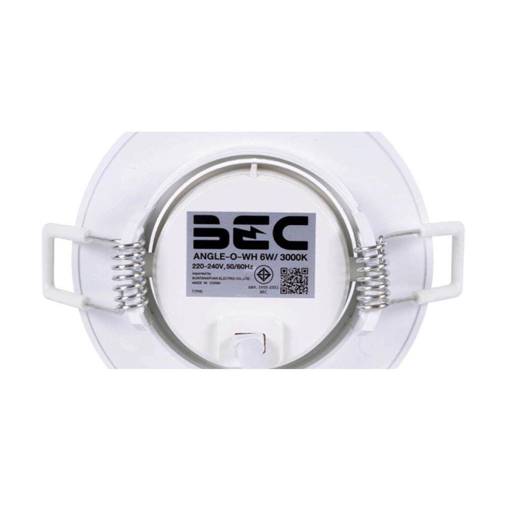 ดาวน์ไลท์ LED BEC ANGLE 3.5 นิ้ว 6 วัตต์ WARM WHITE สีขาว