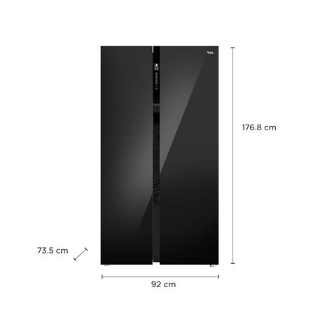 ตู้เย็น SIDE BY SIDE TCL RT62GPSBD 22.3 คิว กระจกดำ อินเวอร์เตอร์_6