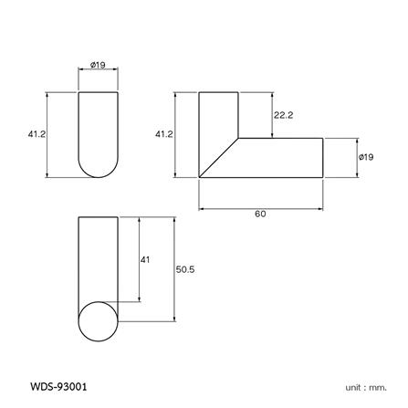 ขอแขวนผ้า WS WDS-93001 สีเงิน_1