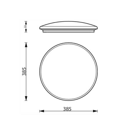 ไฟเพดาน LED PHILIPS CL610SPKSS 15 นิ้ว 36 วัตต์ DAYLIGHT/COOL WHITE/WARM WHITE สีขาว_4