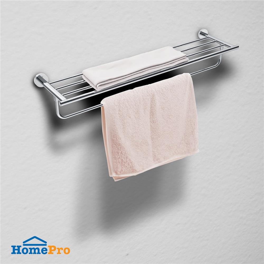 ชั้นวางพร้อมราว KARAT FAUCET KB-09-912-50 สีโครม