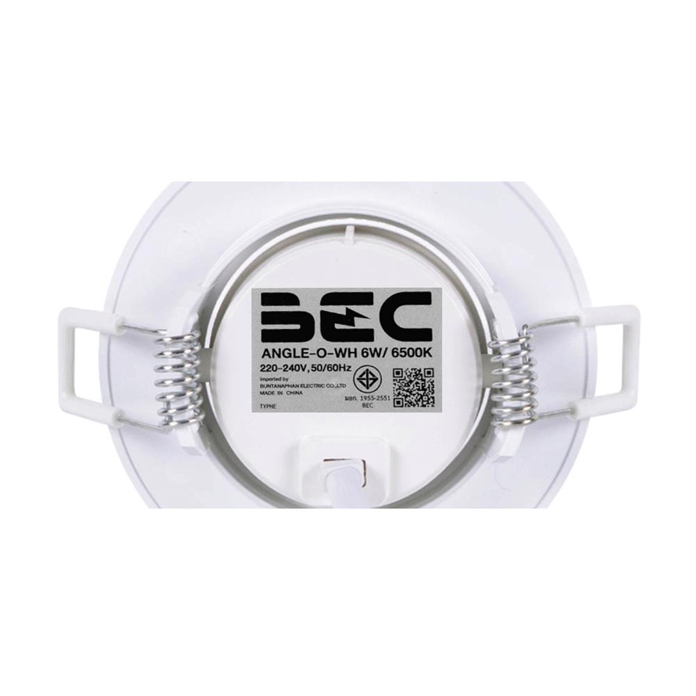 ดาวน์ไลท์ LED BEC ANGLE 3.5 นิ้ว 6 วัตต์ DAYLIGHT สีขาว