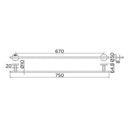 ราวแขวนผ้า KARAT FAUCET KB-09-615-50 สีโครม_2