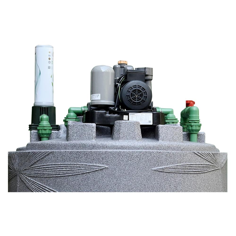 ถังเก็บน้ำ DOS NATURA WTP NSN 1000 ลิตร+DOS-DUPONT+ปั๊มน้ำ HITACHI WMP200XX สี GRANITE GREY