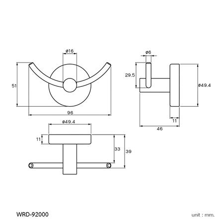 ขอแขวนผ้า WS WRD-92000 สีเงิน_1