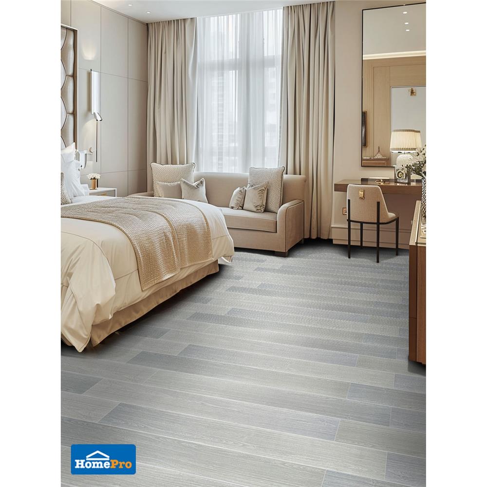 กระเบื้องยางหลังกาว 15.24x91.44 ซม. DURAGRES สปาคกลิ้ง แอช