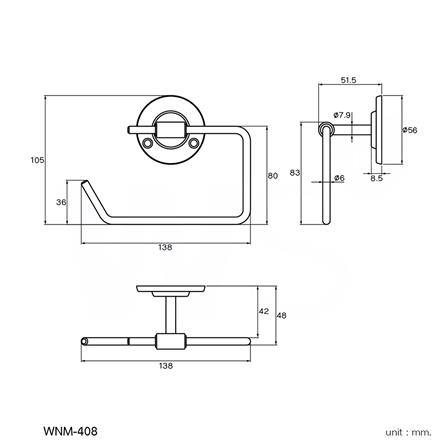 ที่ใส่กระดาษ WS WNM-408 สีเงิน_1