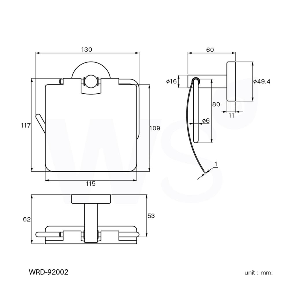 ที่ใส่กระดาษ WS WRD-92002 สีเงิน