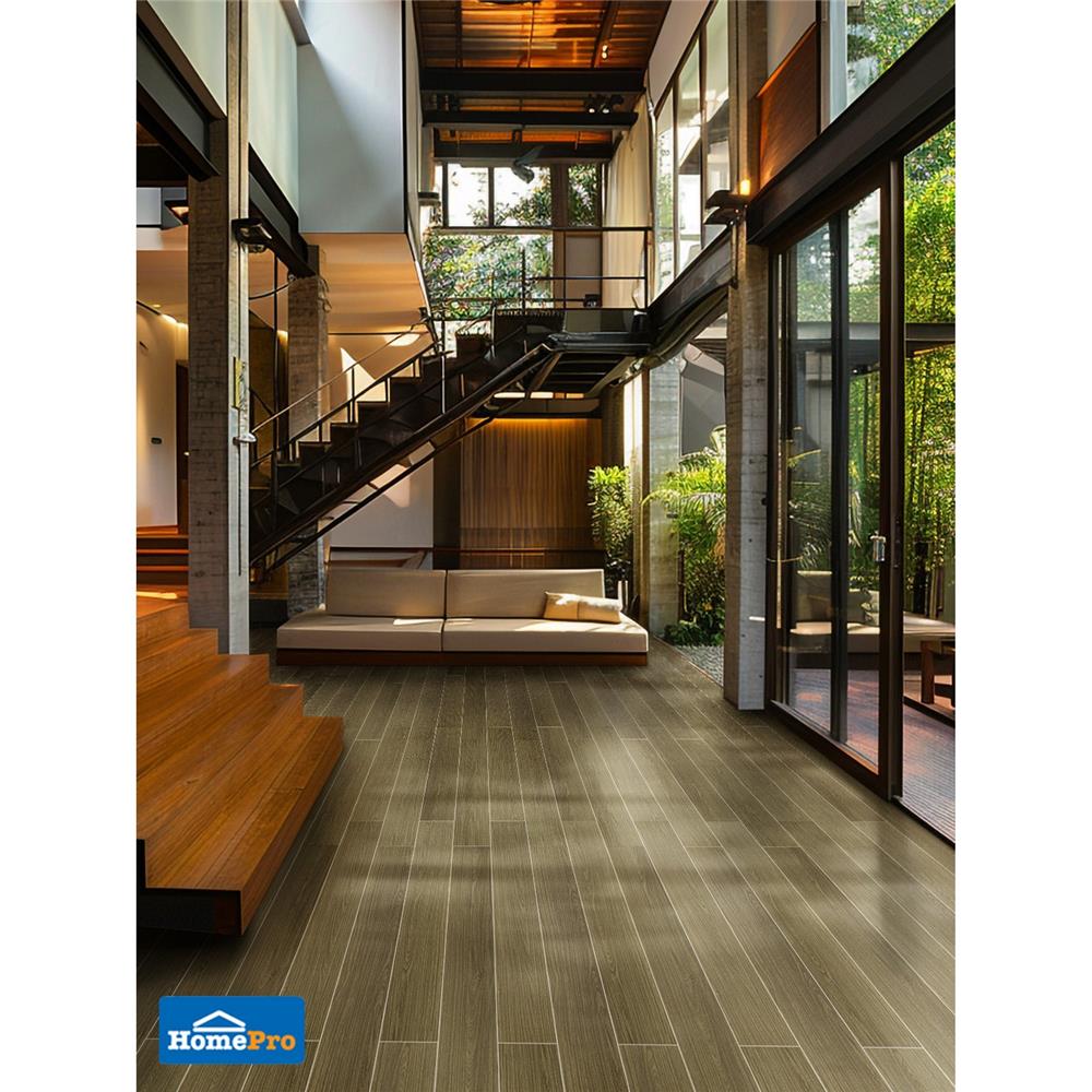 กระเบื้องยางหลังกาว 15.24x91.44 ซม. DURAGRES ริสลิ่ง บราวน์