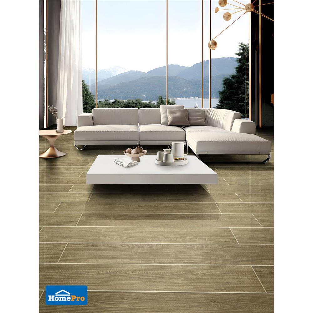 กระเบื้องยางหลังกาว 15.24x91.44 ซม. DURAGRES ริสลิ่ง บราวน์