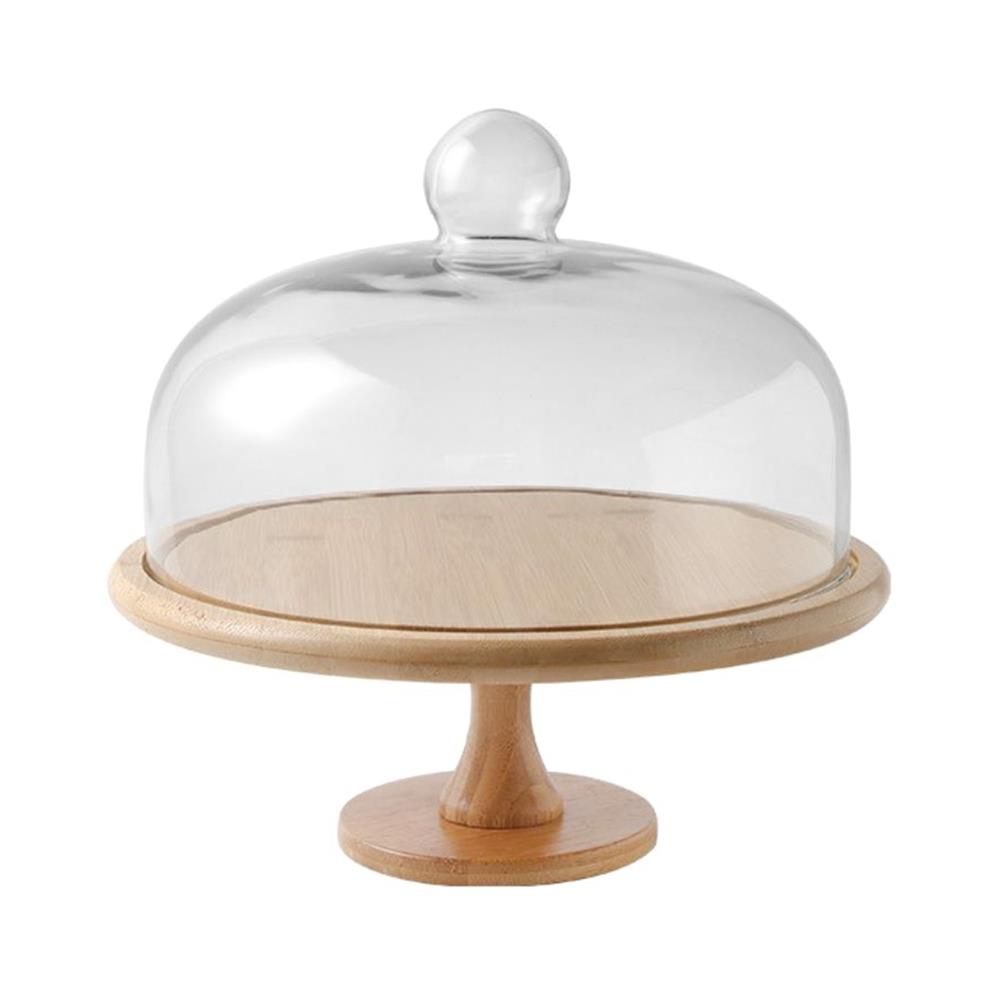 ที่วางเค้กมีขาพร้อมโดมแก้ว 9 นิ้ว BAMBOO