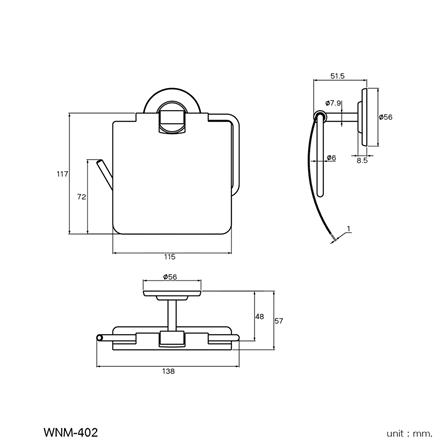 ที่ใส่กระดาษ WS WNM-402 สีเงิน_1