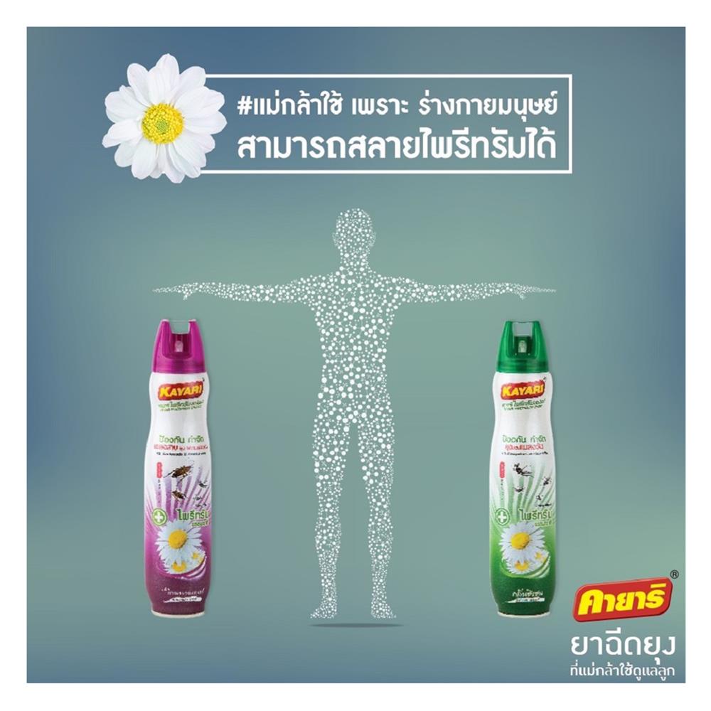 สเปรย์กันยุง แมลงวัน และแมลงบิน KAYARI PYRETHRUM 600 มล. SHIZEN