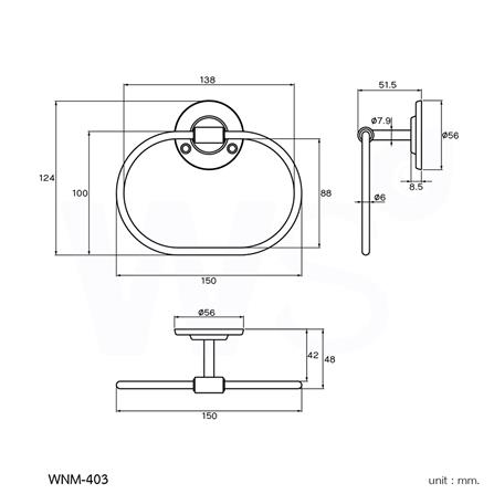 ห่วงแขวนผ้า WS WNM-403 สเตนเลส_1