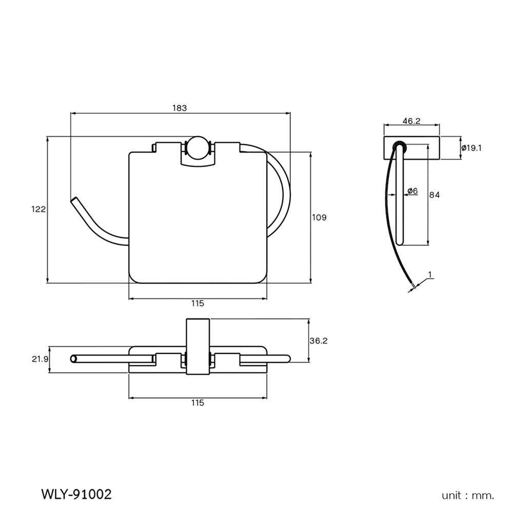 ที่ใส่กระดาษ WS WLY-91002 สีเงิน