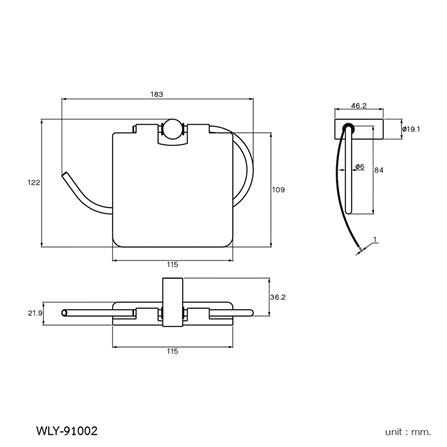 ที่ใส่กระดาษ WS WLY-91002 สีเงิน_1