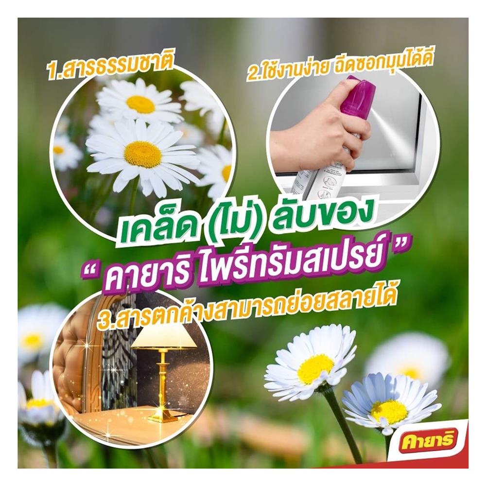 สเปรย์กันแมลงสาบ ยุง แมลงคลาน KAYARI PYRETHRUM 600 มล. HANAVENDER