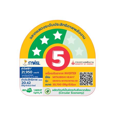 แอร์ผนัง MITSUBISHI HEAVY DUTY SRK90YA-W1 30700 อินเวอร์เตอร์_4