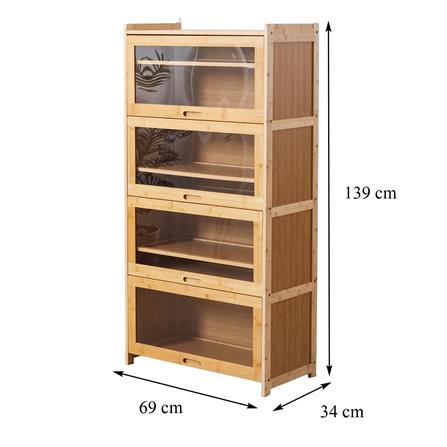 ตู้วางรองเท้า 4 บานเปิด FURDINI MORI SL2439 สี NATURAL_9