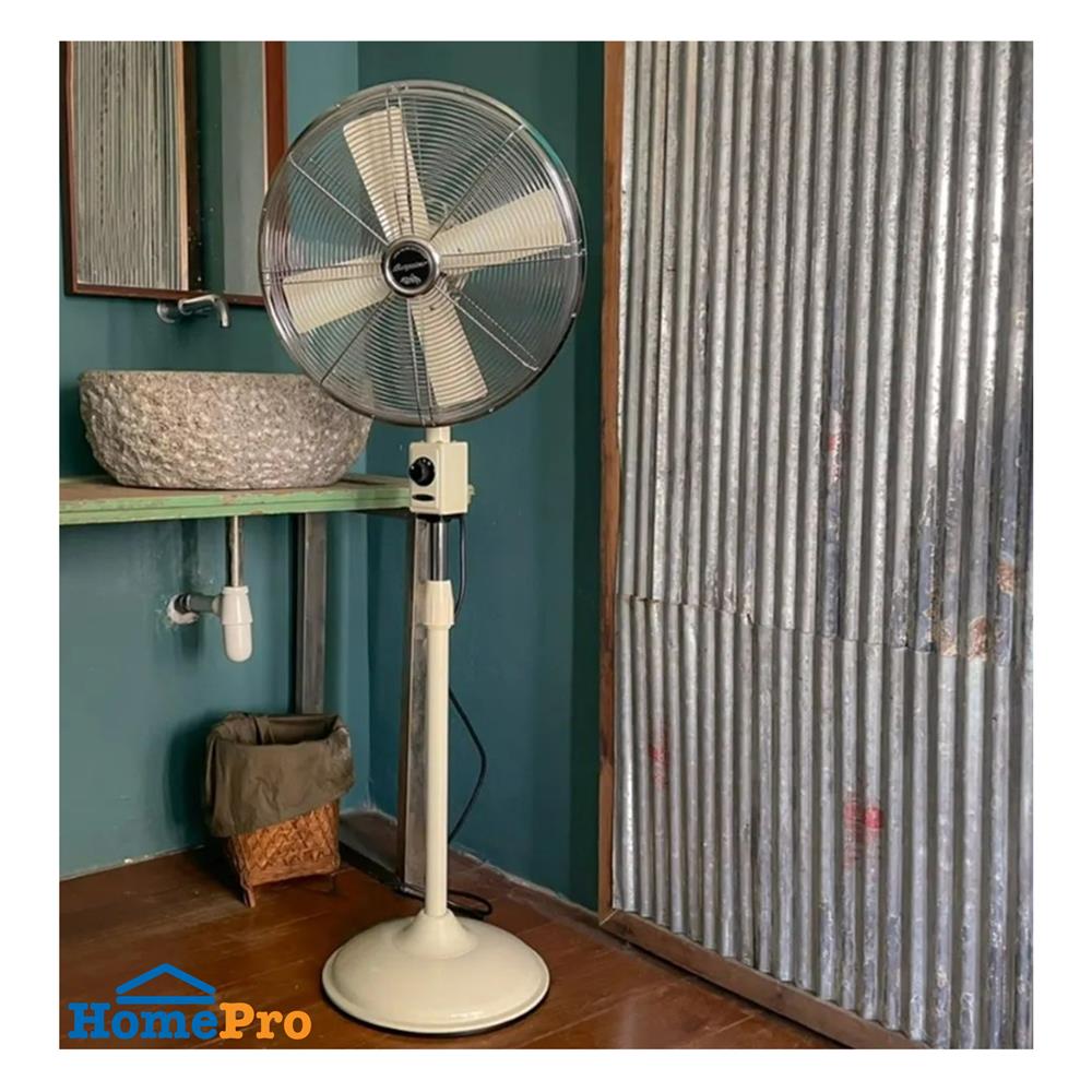 พัดลมตั้งพื้นเหล็ก 16 นิ้ว BUNGALOW CAPRI สีครีม/OFF-WHITE