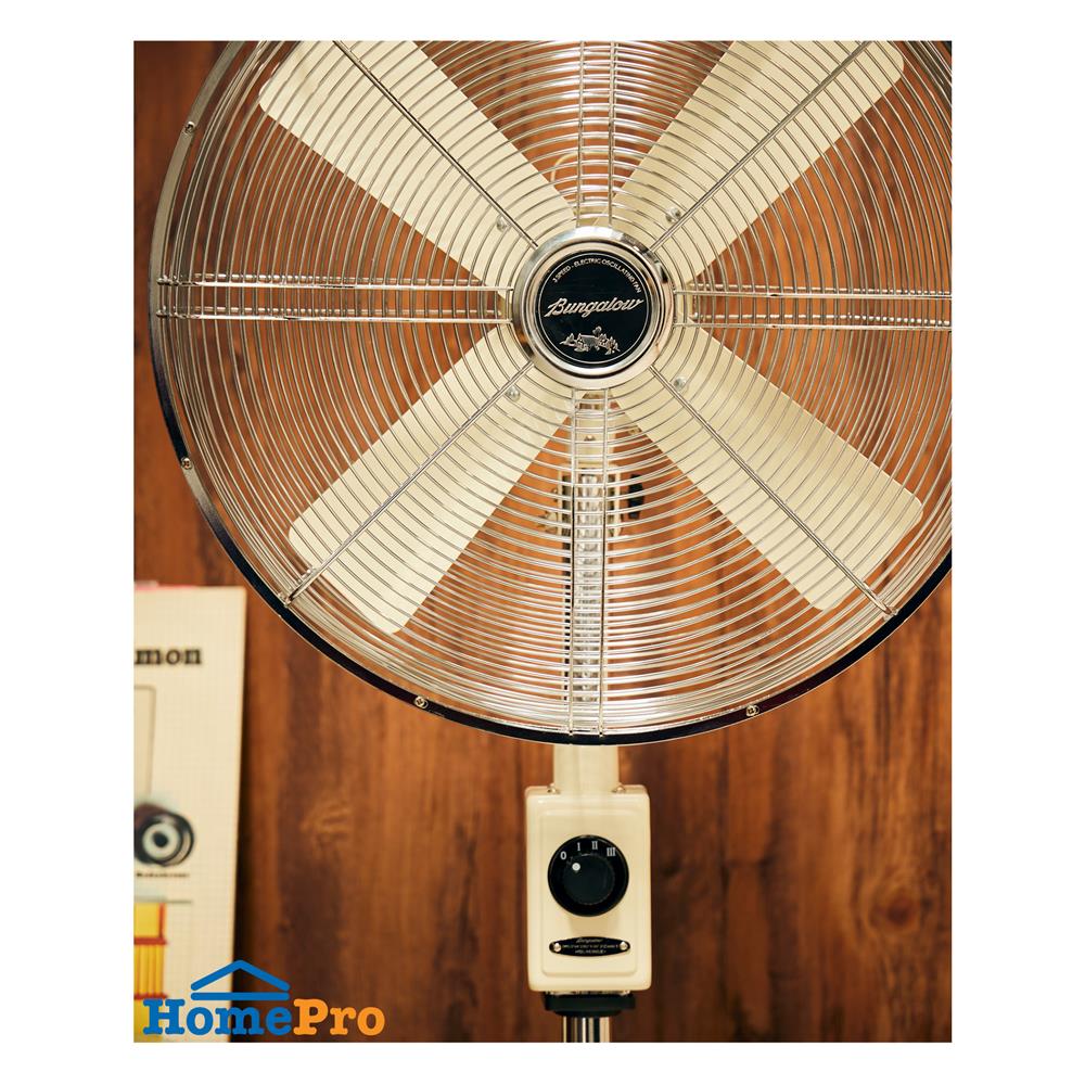 พัดลมตั้งพื้นเหล็ก 16 นิ้ว BUNGALOW CAPRI สีครีม/OFF-WHITE