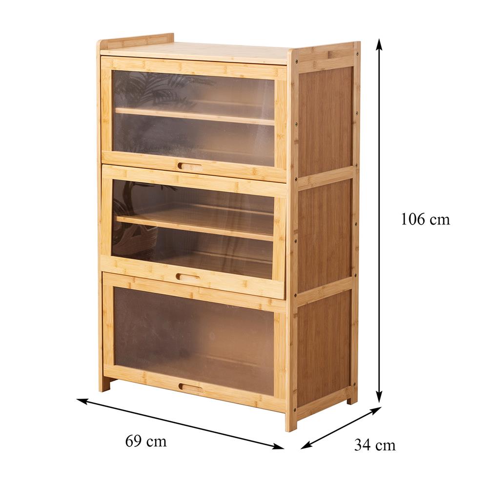 ตู้วางรองเท้า 3 บานเปิด FURDINI MORI SL2438 สี NATURAL