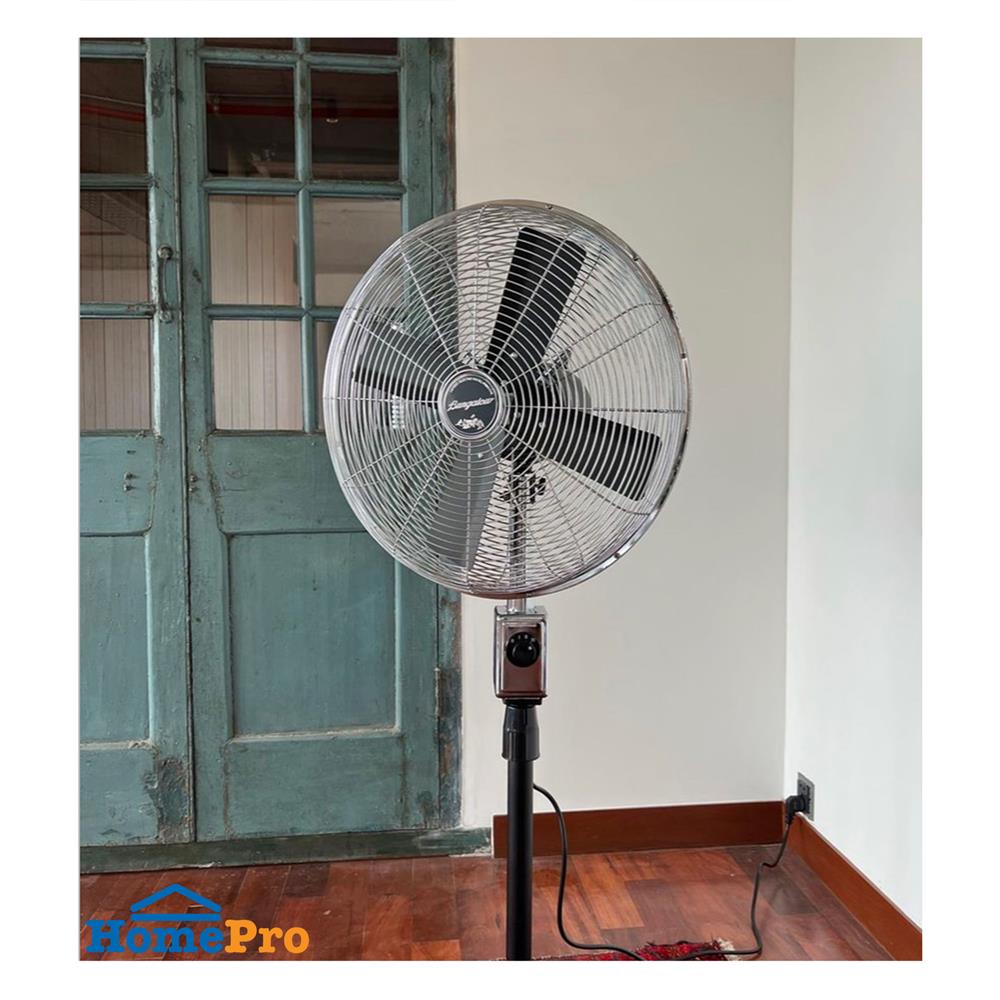 พัดลมเหล็กตั้งพื้น 16 นิ้ว BUNGALOW CAPETOWN สีโครเมียม/ดำด้าน