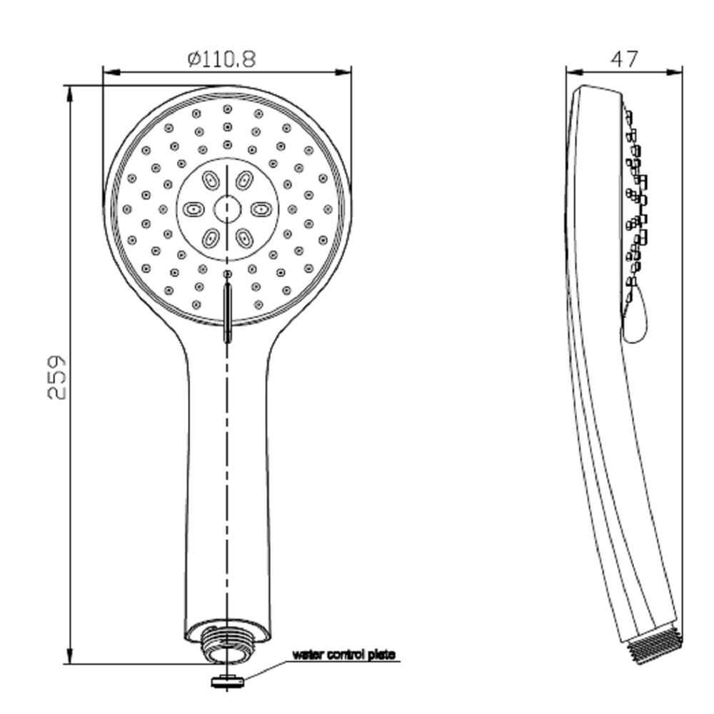 ฝักบัวสายอ่อน 3 ระดับ MOYA AH398CC