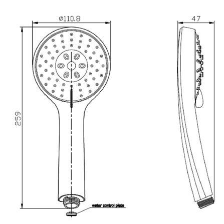 ฝักบัวสายอ่อน 3 ระดับ MOYA AH398CC_5