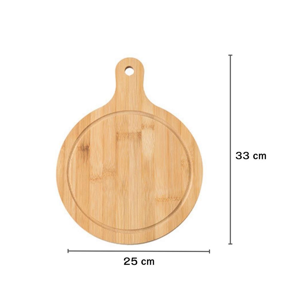 ถาดเสิร์ฟไม้ไผ่ มีด้าม 10 นิ้ว BAMBOO