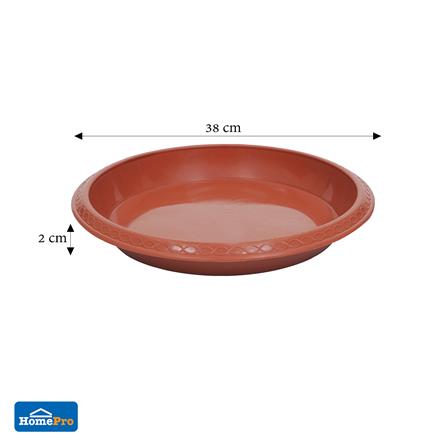 จานรองกระถาง SPRING 15 นิ้ว สีน้ำตาล_4