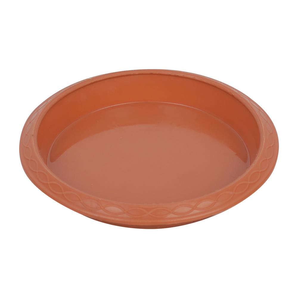 จานรองกระถาง SPRING 4 นิ้ว สีน้ำตาล