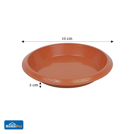 จานรองกระถาง SPRING 4 นิ้ว สีน้ำตาล_4