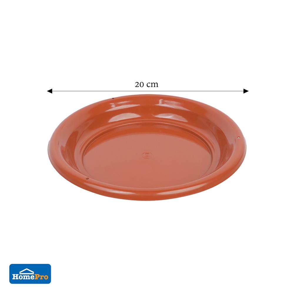 จานรองกระถาง SPRING 8 นิ้ว สีน้ำตาล