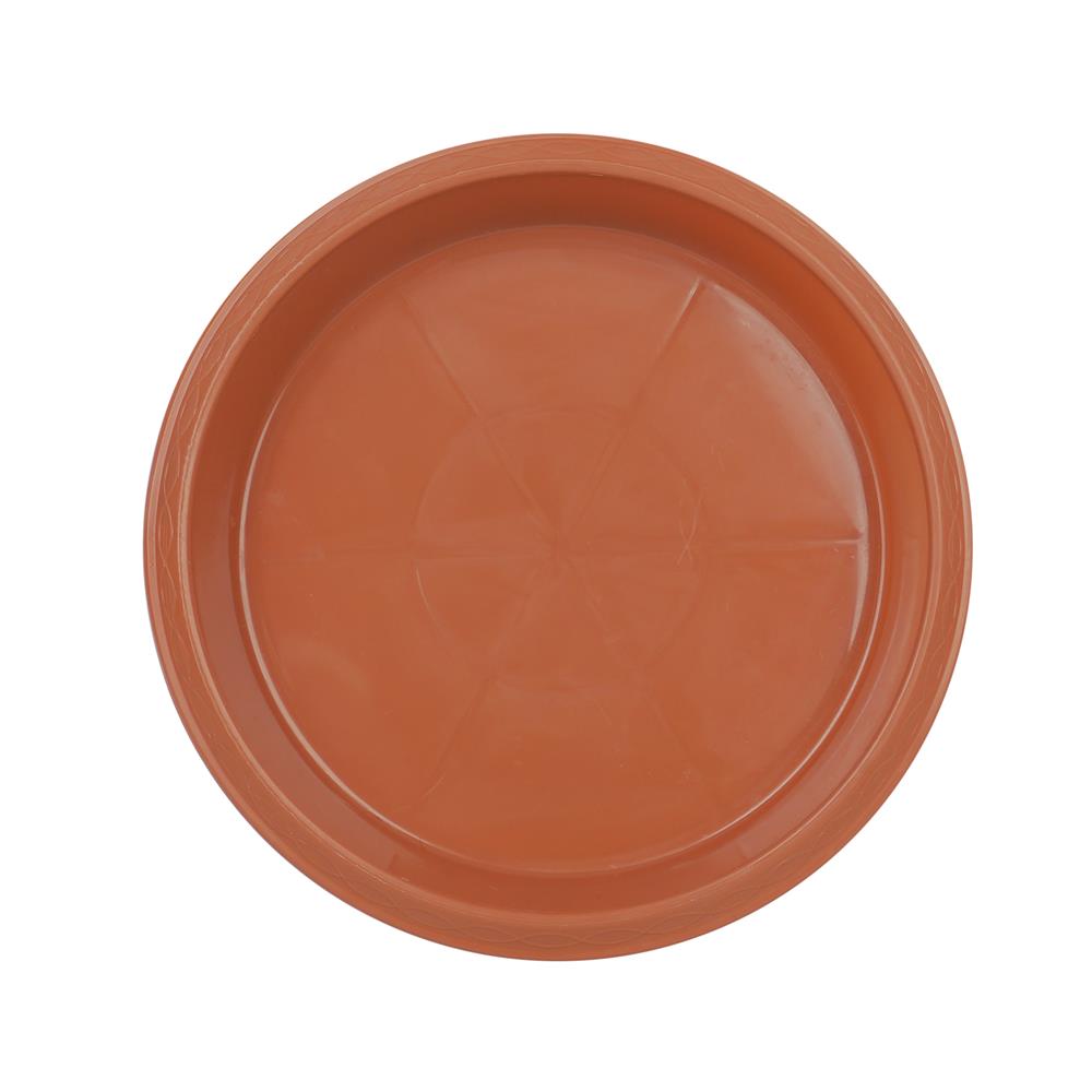 จานรองกระถาง SPRING 6 นิ้ว สีน้ำตาล