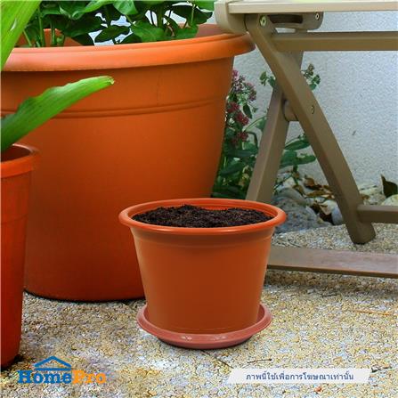 จานรองกระถาง SPRING 6 นิ้ว สีน้ำตาล_3