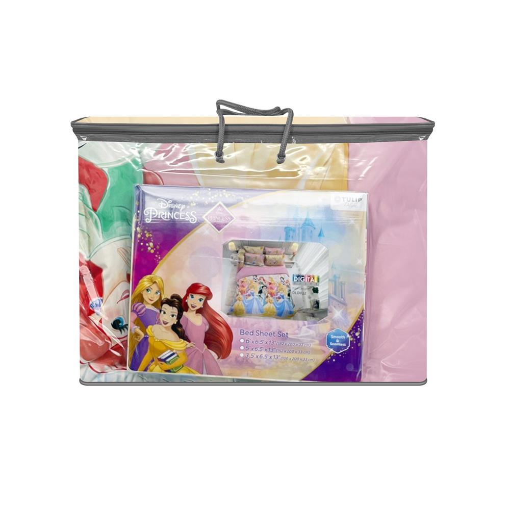 ชุดผ้าปูที่นอน 6 ฟุต 6 ชิ้น TULIP PRINCESS 60255-DLD022
