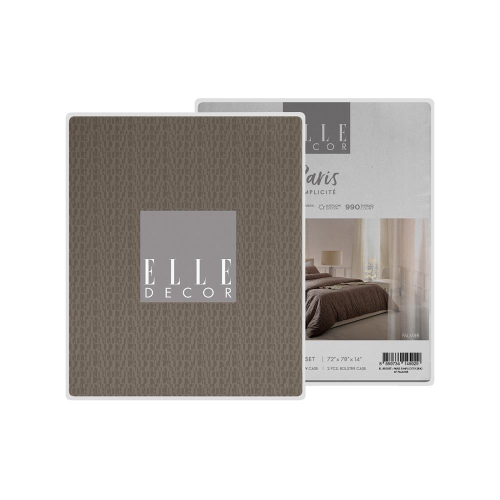 ชุดผ้าปูที่นอน 6 ฟุต 5 ชิ้น ELLE PARIS SIMPLICITE สี PALMIER