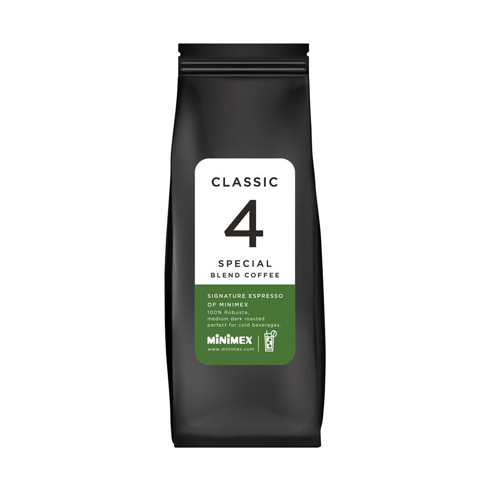 เมล็ดกาแฟคั่ว MINIMEX CLASSIC สูตร 4 250 กรัม
