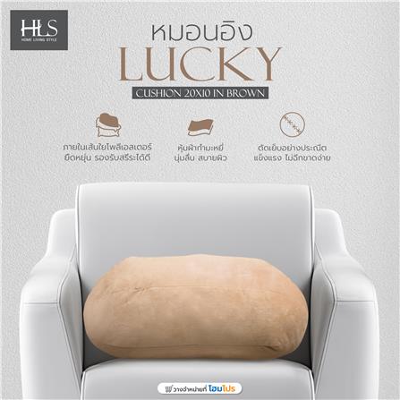 หมอนอิง HOME LIVING STYLE LUCKY 20X10 นิ้ว สีน้ำตาล_5