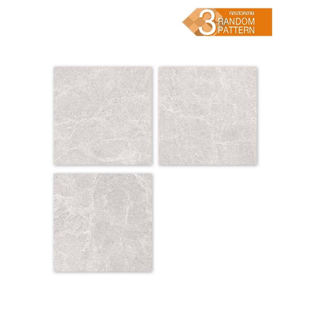 กระเบื้องพื้นพอร์ซเลน  16x16 นิ้ว TARA ยูม่า เทาอ่อน PM 0.96 ตร.ม.