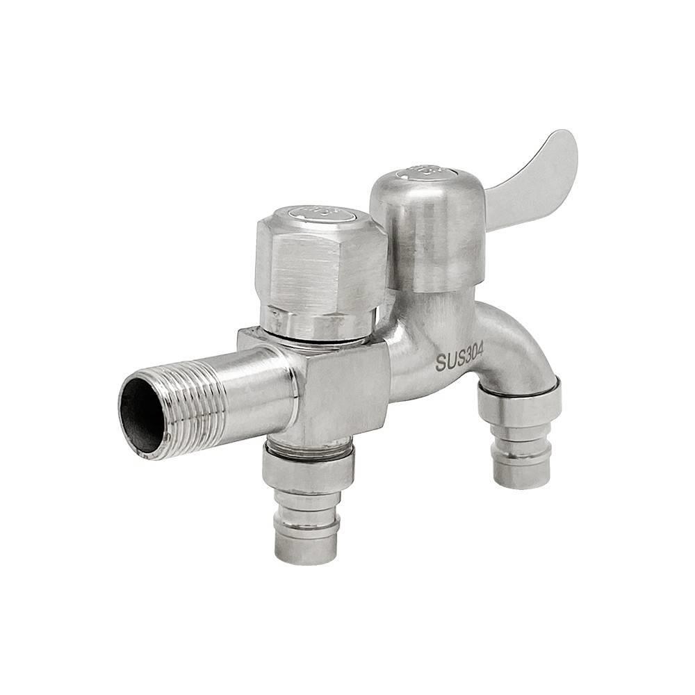 ก๊อกสนาม DEXZON 2 ทาง (บน) SS 304 1/2 นิ้ว