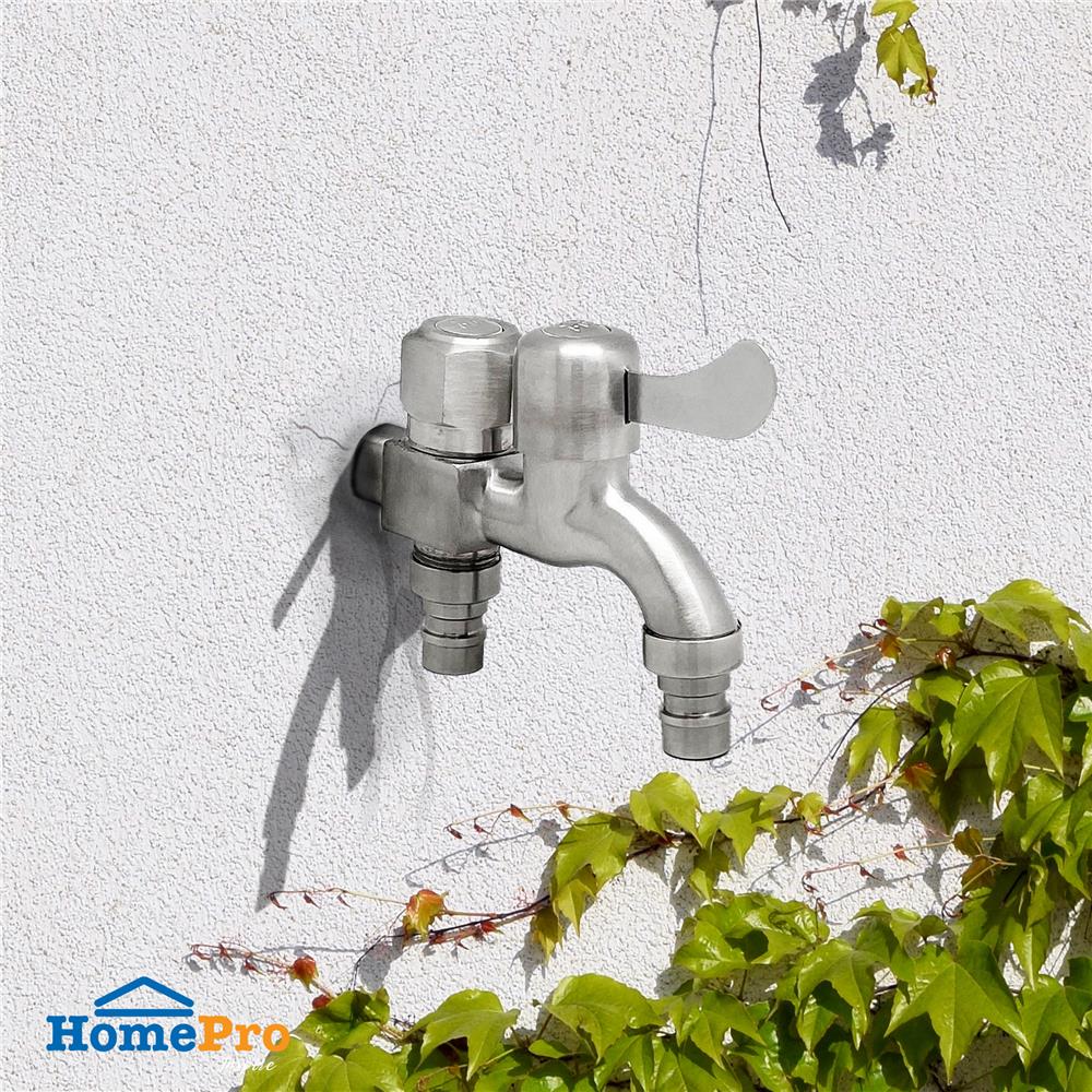 ก๊อกสนาม DEXZON 2 ทาง (บน) SS 304 1/2 นิ้ว