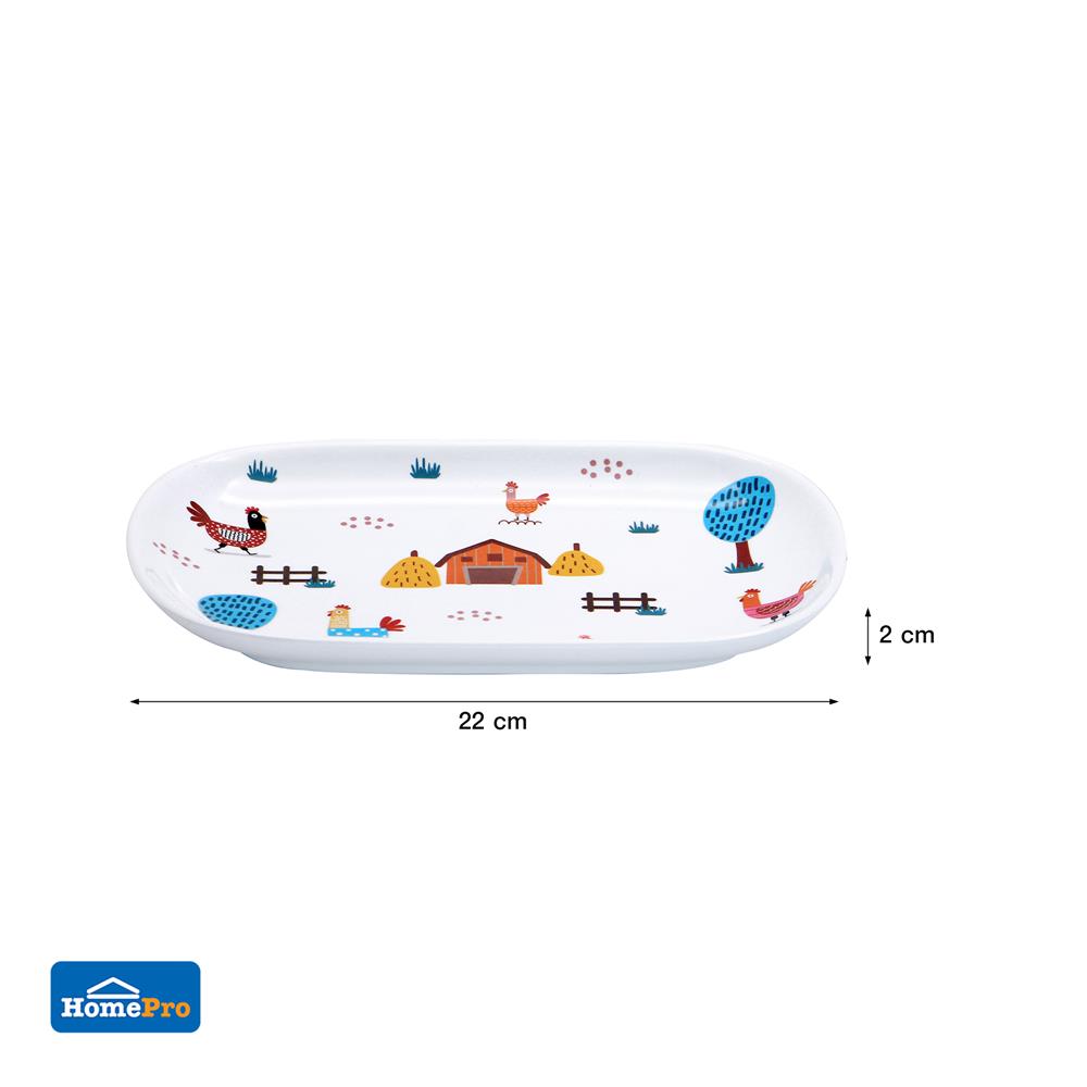 จานเมลามีนเปล 8.5 นิ้ว KECH CHIC FARM